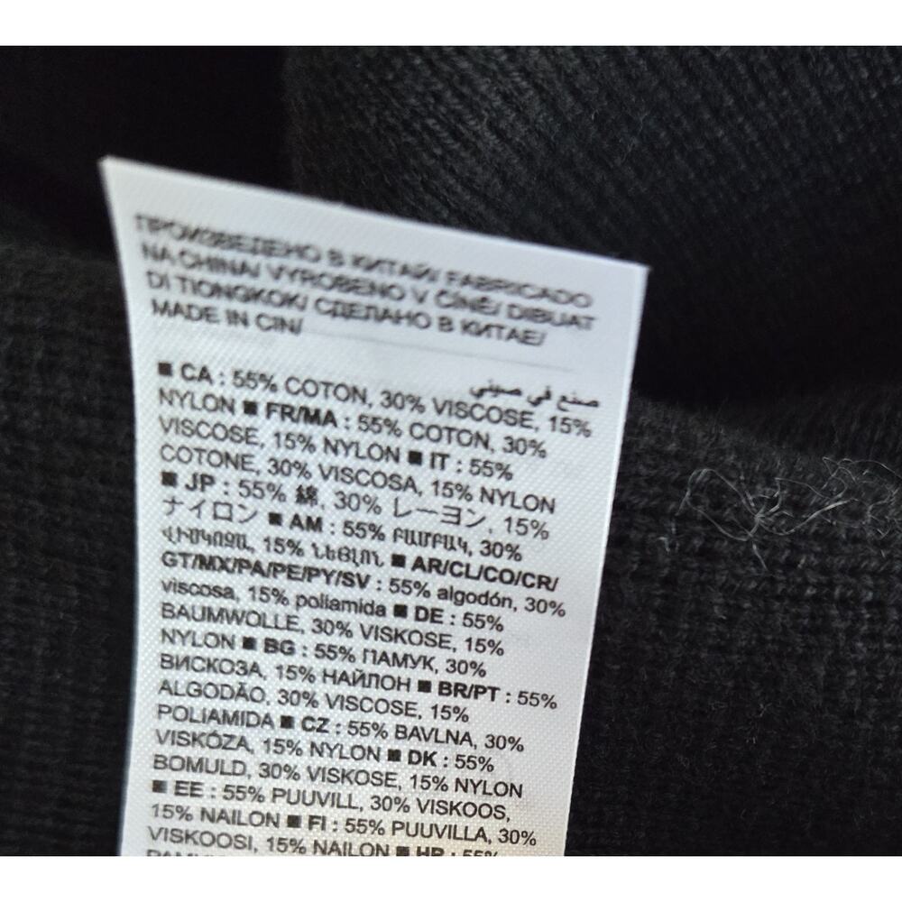 NWT Banana Republic Long Knit Sweater Jacket Shacket Coat Black Women's L - Picture 13 of 16